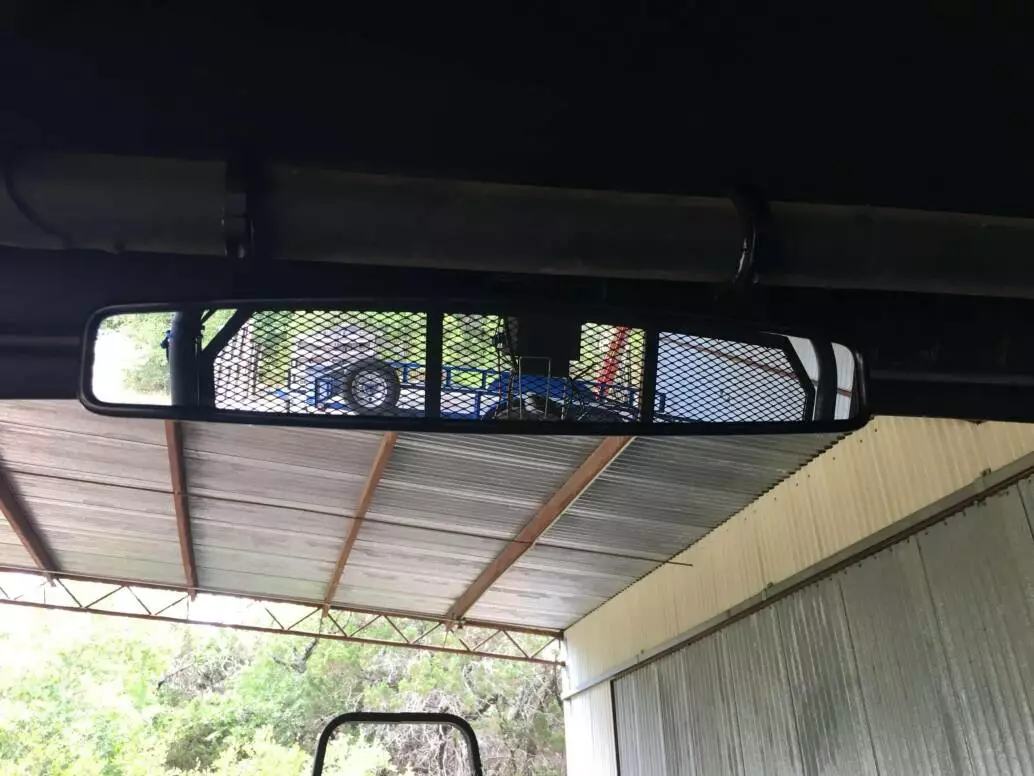 Pilot's view of the rear view mirror.
