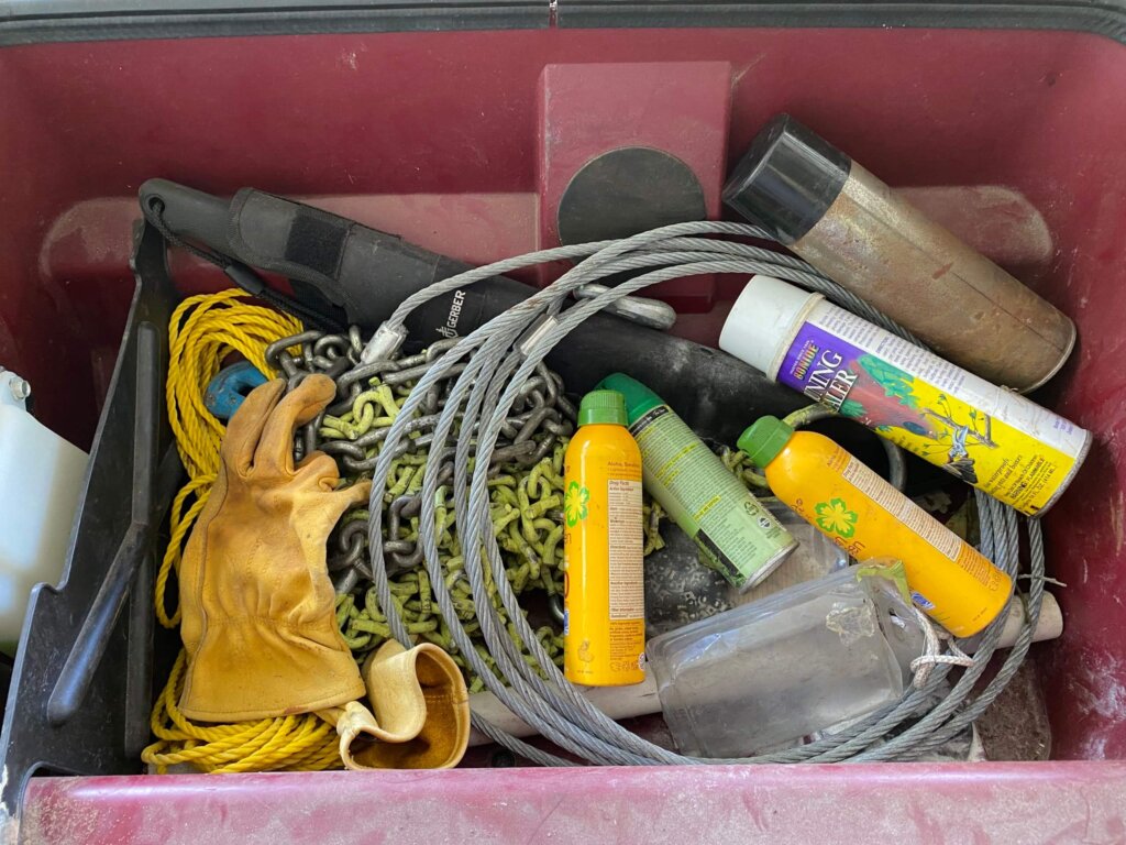 Tools in UTV frunk
