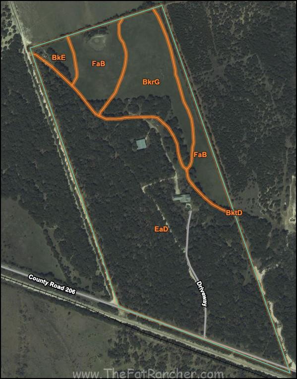 Soil map of the author's property.