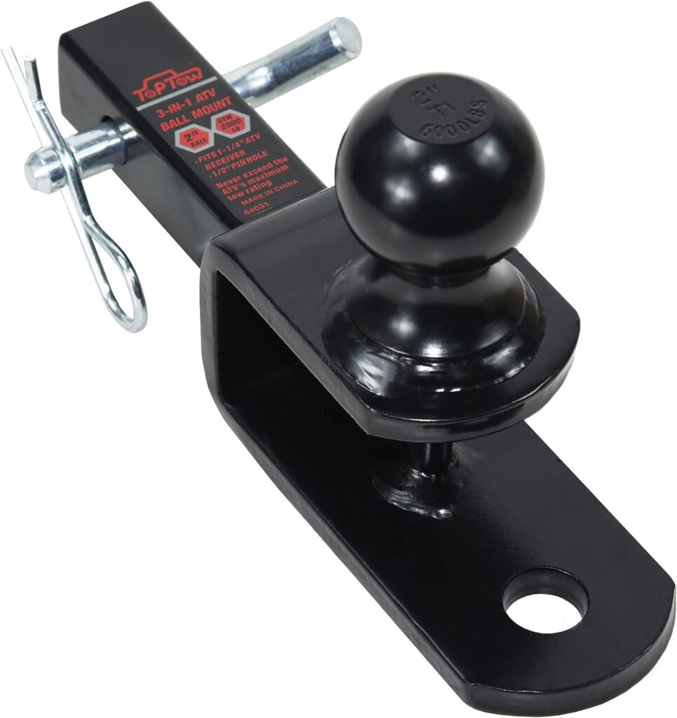Side view of Top Tow Multifunction tow ball.  Photo courtesy of Top Tow.