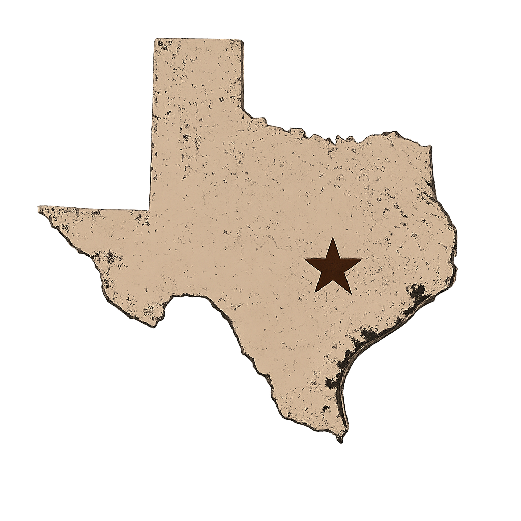 Texas map showing Liberty Hill, Texas